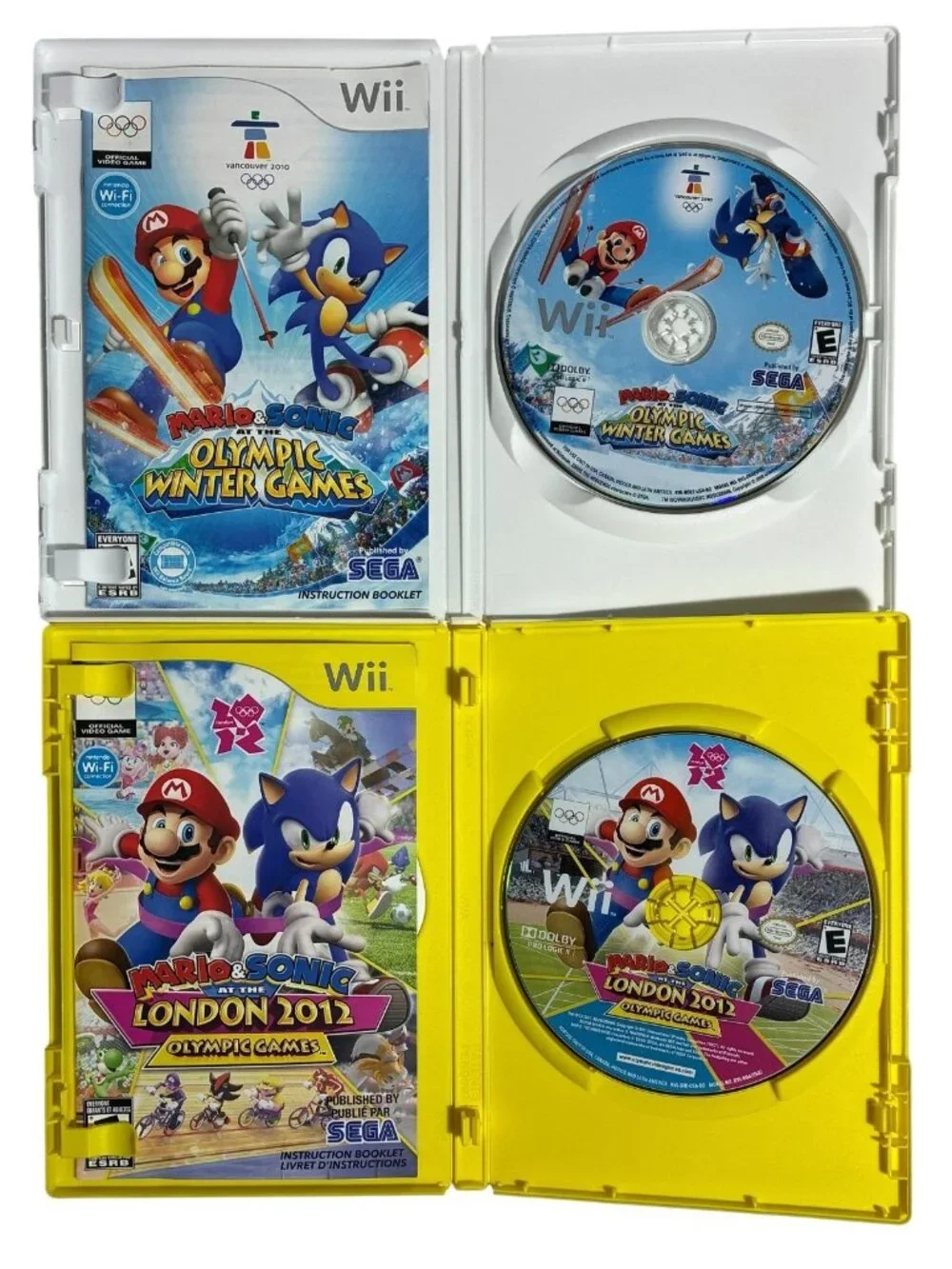 Mario & Sonic London 2012 Olympic Games & Winter Games Wii CIB Complete Tested